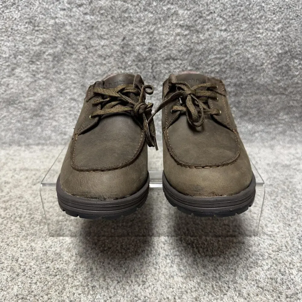 Hush Puppies Shoes Mens Size 9 Brown Leather Waterproof Moc Vibram HMP1991-201